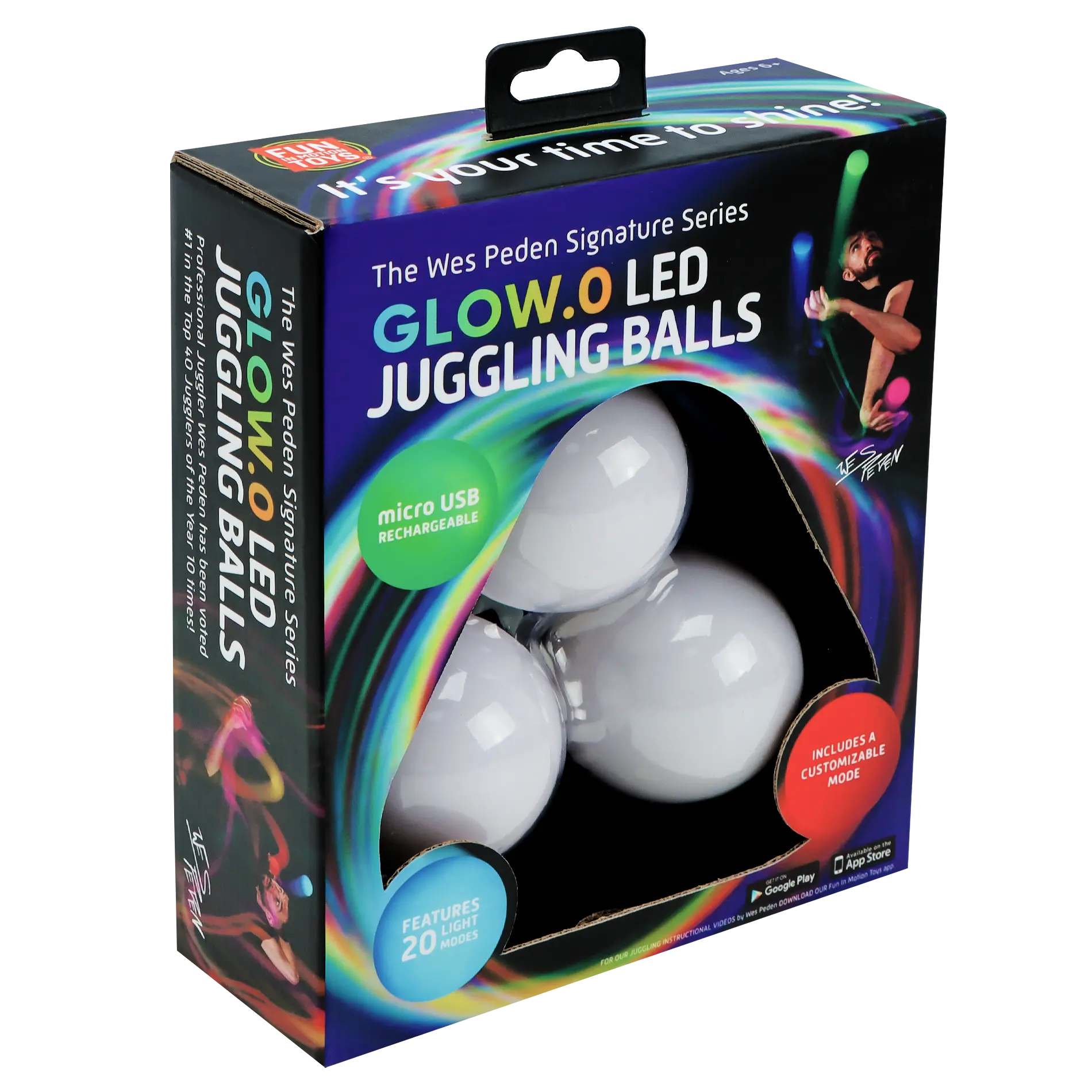 Wes Peden Glow.0 Juggling Balls D4