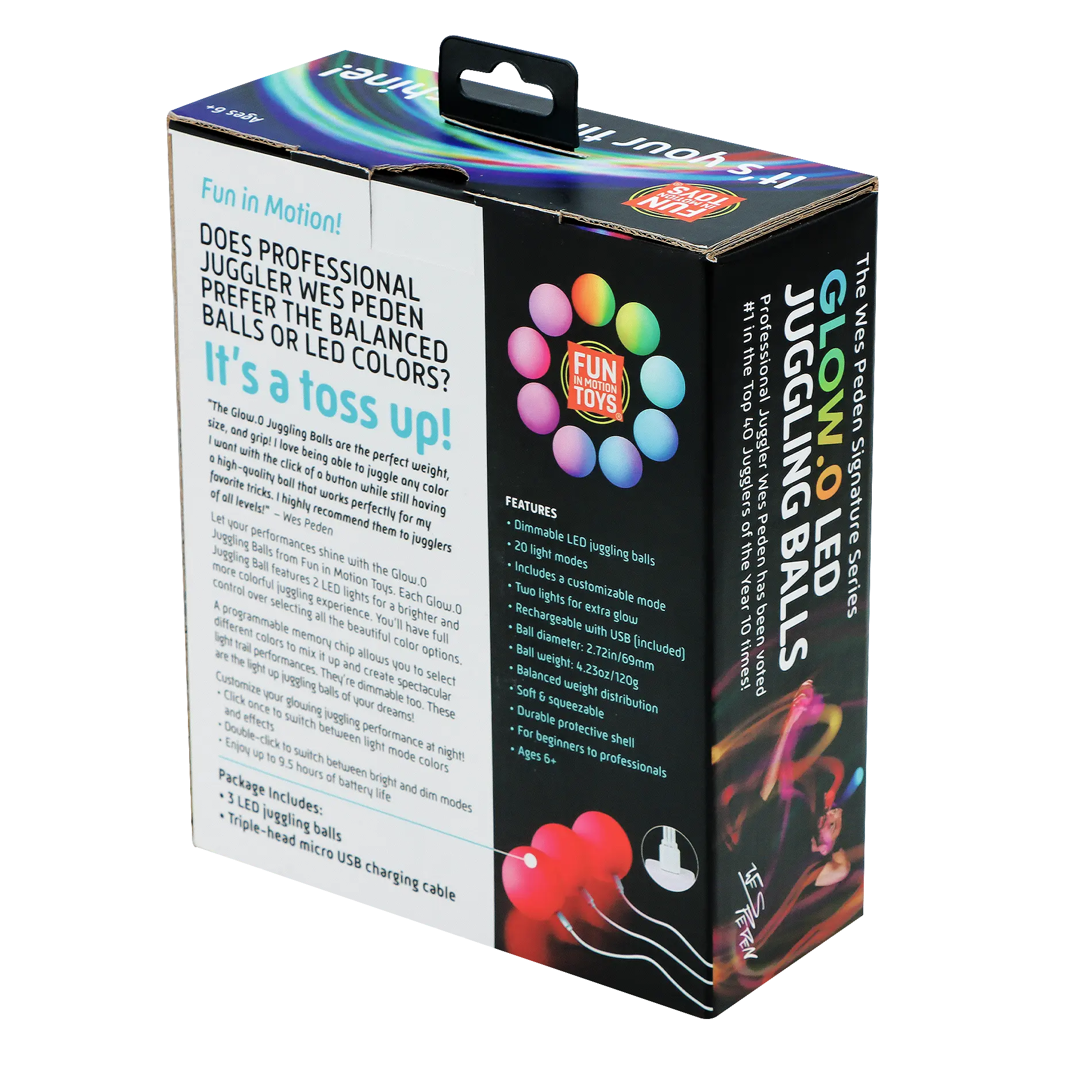 Wes Peden Glow.0 Juggling Balls D4