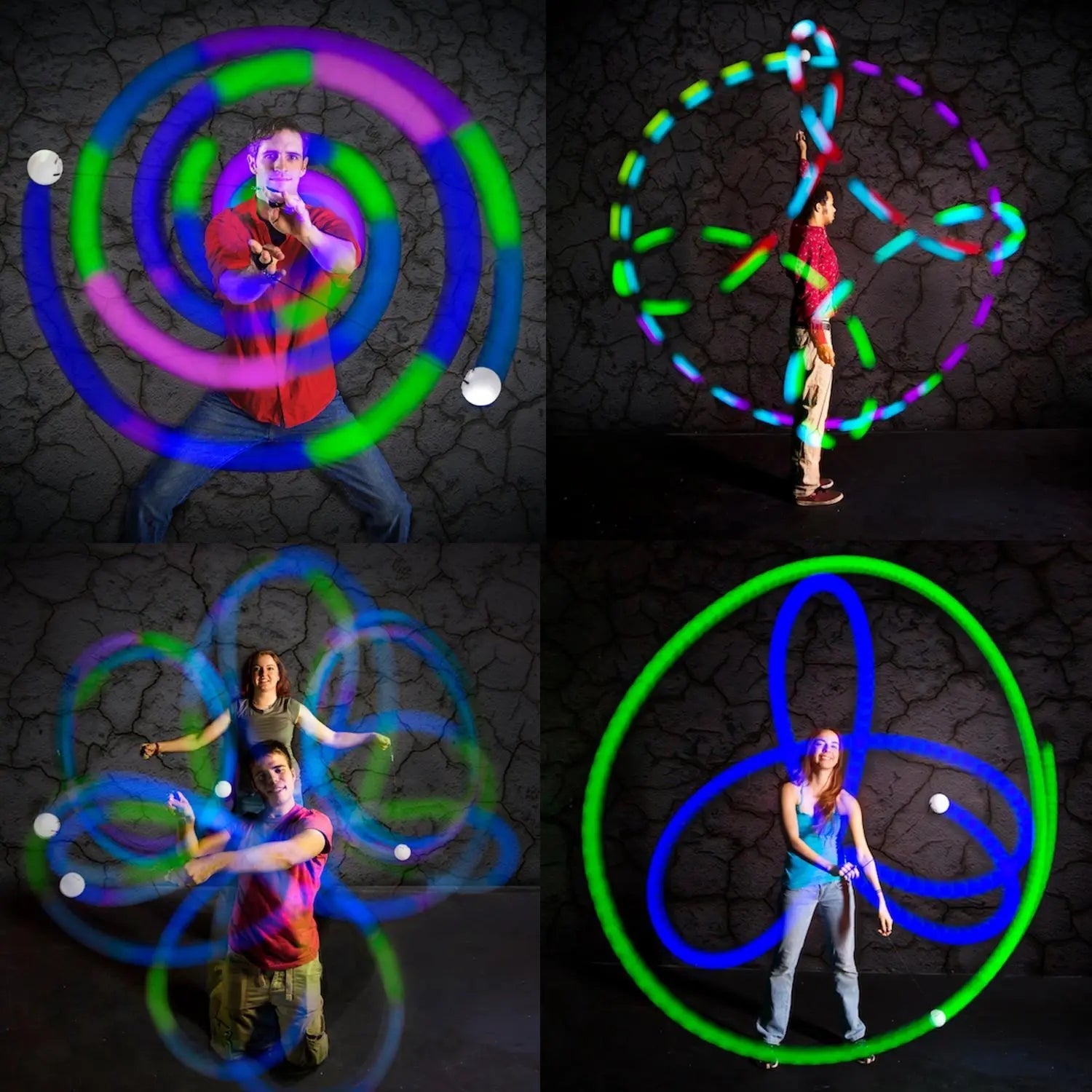 Spinballs Glow. 0 LED Rechargeable Poi Set T8